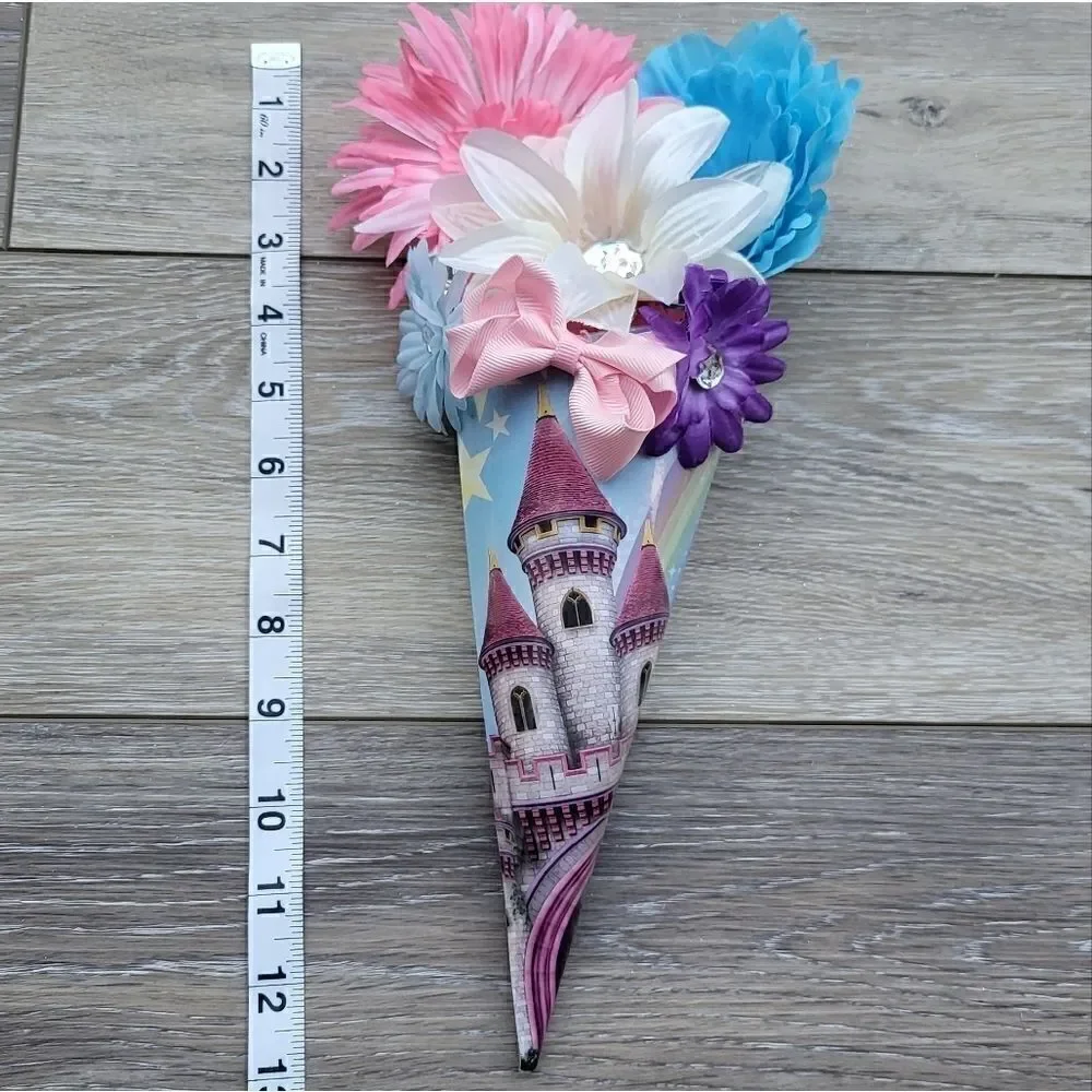 Large Hair Clip Bouquet 6 clips castle themed
